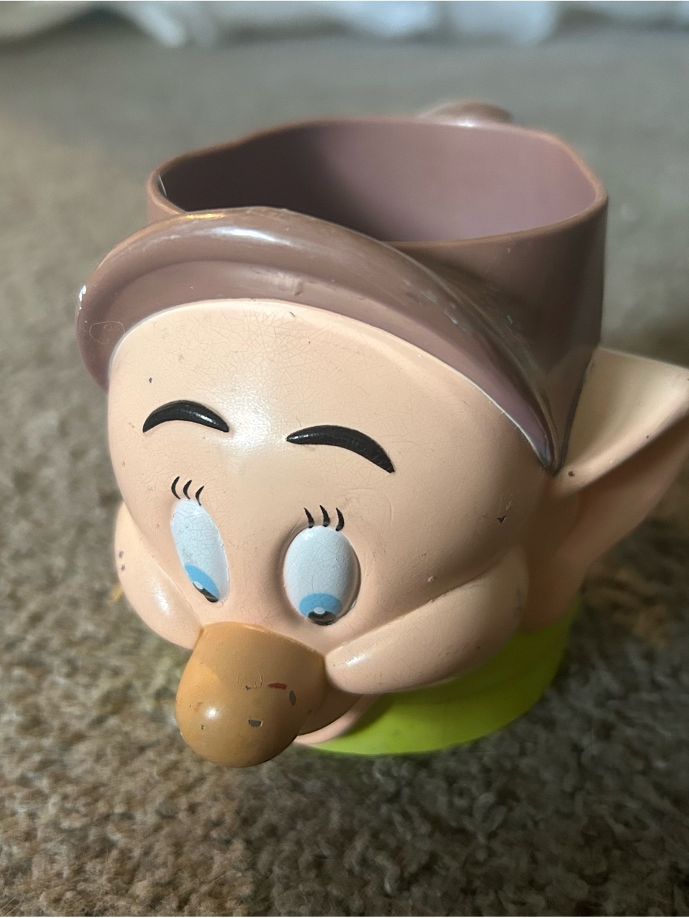 Disney Dopey Character Mug in Peach, Brown, Purple,Green